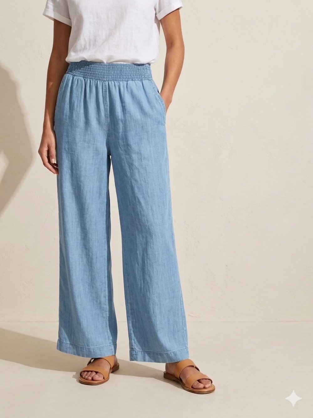 NWT Philosophy Women’s Large Tencel Wide-Leg Palazzo Pants